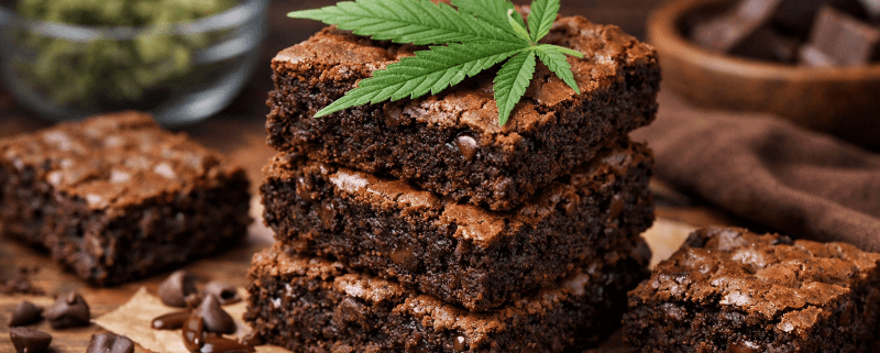 Cannabis infused brownie recipe with chocolate drizzle