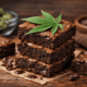 Cannabis infused brownie recipe with chocolate drizzle